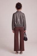Vegan Leather Zip Jacket