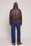 Vegan Leather Bomber Jacket