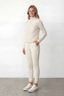 Chevron Puffer Front Knit Jacket