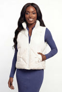 Keira Bow Quilted Puffer Vest