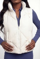 Keira Bow Quilted Puffer Vest