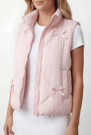 Keira Bow Quilted Puffer Vest