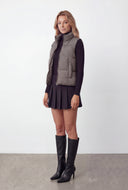 Leighton Zip Front Mock Neck Puffer Vest