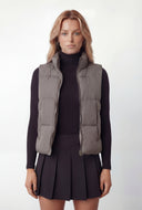 Leighton Zip Front Mock Neck Puffer Vest