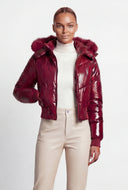 Faux Fur Trim Hooded Puffer Jacket