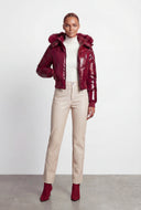 Faux Fur Trim Hooded Puffer Jacket