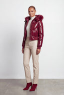 Faux Fur Trim Hooded Puffer Jacket