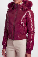 Faux Fur Trim Hooded Puffer Jacket