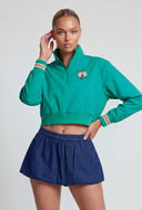 Celtics Crop Windbreaker Jacket