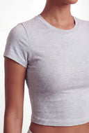 Crew Neck Short Sleeve Cropped Tee