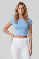 Crew Neck Short Sleeve Cropped Tee