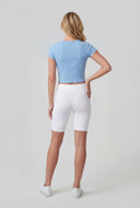 Crew Neck Short Sleeve Cropped Tee