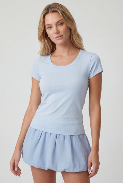 Short Sleeve Scoop Neck T-Shirt