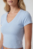 V-Neck Crop T-Shirt