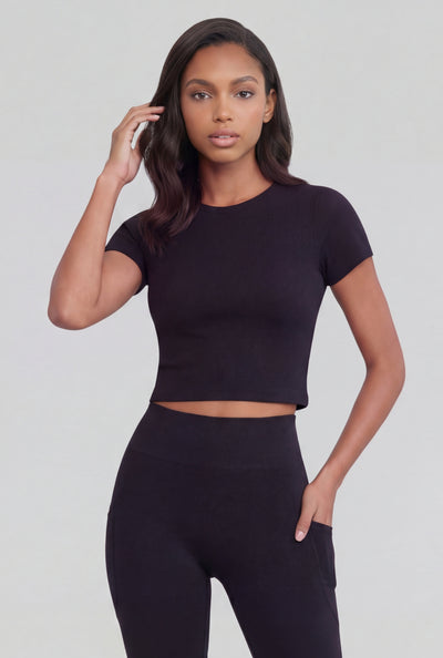 Classic Crew Neck Crop Top