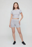 Classic Crew Neck Crop Top