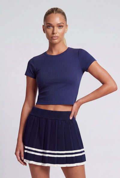 Classic Crew Neck Crop Top