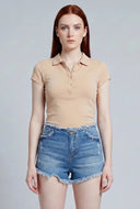 Cassandra Embroidered Detail Polo Shirt