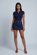 Cassandra Embroidered Detail Polo Shirt