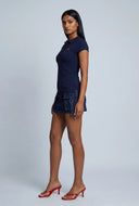 Cassandra Embroidered Detail Polo Shirt