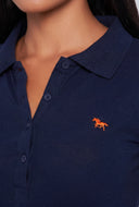 Cassandra Embroidered Detail Polo Shirt