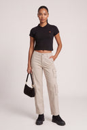 Paige Crop Polo Top