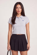 Paige Crop Polo Top