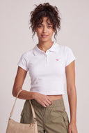 Paige Crop Polo Top