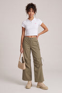 Paige Crop Polo Top