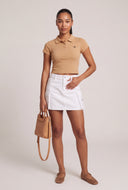 Paige Crop Polo Top