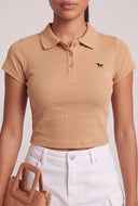 Paige Crop Polo Top