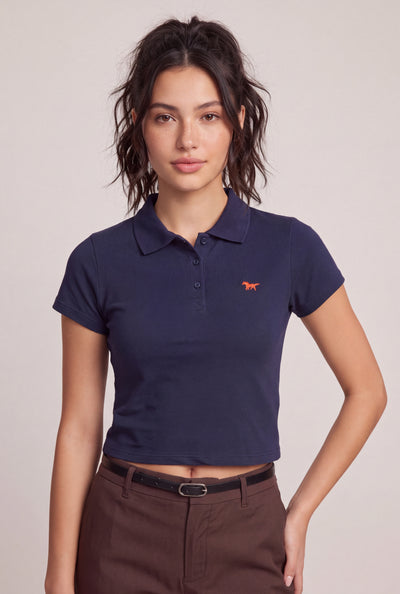 Paige Crop Polo Top