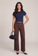 Paige Crop Polo Top
