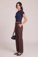 Paige Crop Polo Top