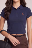 Paige Crop Polo Top