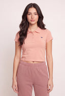 Paige Crop Polo Top