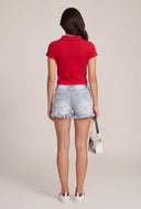 Paige Crop Polo Top