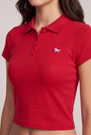 Paige Crop Polo Top