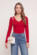 Long Sleeve V-Neck T-Shirt