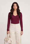 Long Sleeve V-Neck T-Shirt