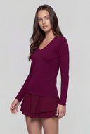 Classic V-Neck Long Sleeve Tee