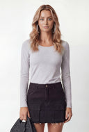Erin Scoop Neck Long Sleeve Classic Top