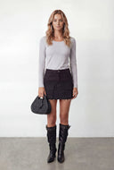 Erin Scoop Neck Long Sleeve Classic Top