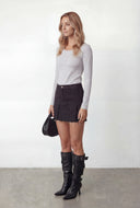 Erin Scoop Neck Long Sleeve Classic Top