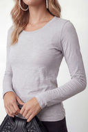Erin Scoop Neck Long Sleeve Classic Top