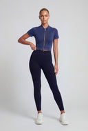 High-Waist Seamless Ankle Leggings