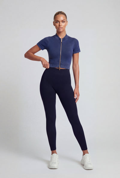 High-Waist Seamless Ankle Leggings