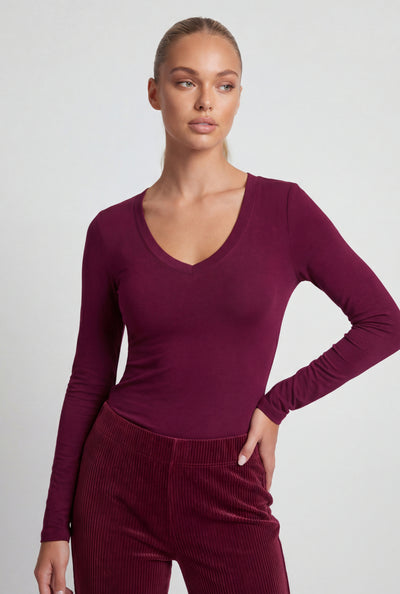 Akira V-Neck Long Sleeve Tee